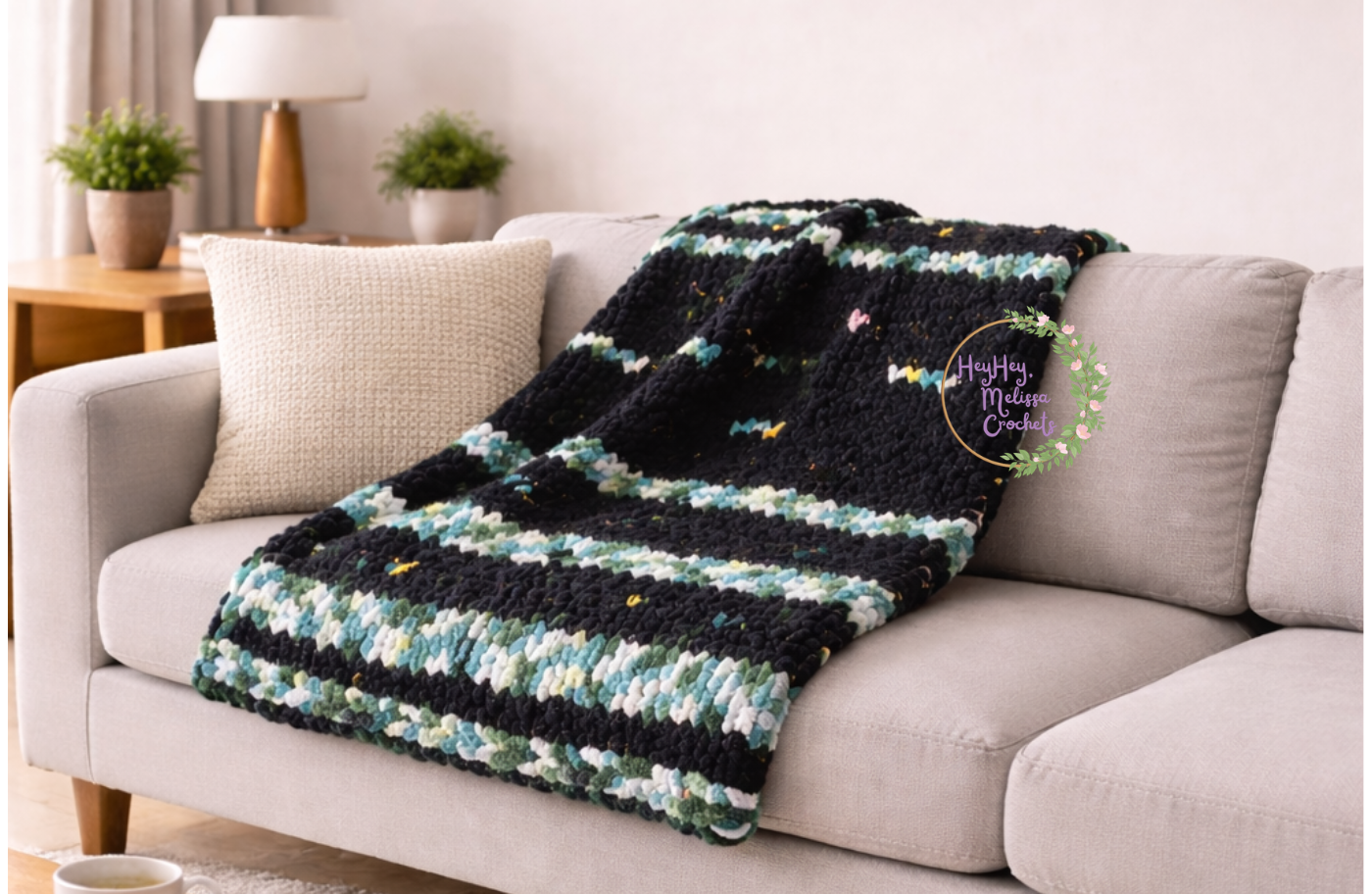 Teal at Midnight Blanket